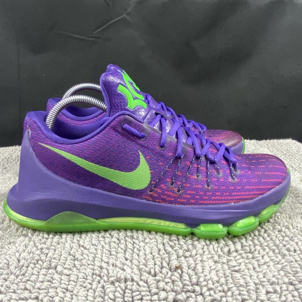 Nike KD 8 Suit VIII Purple Green Kevin Durant Warriors 749375-535 Mens Size 8